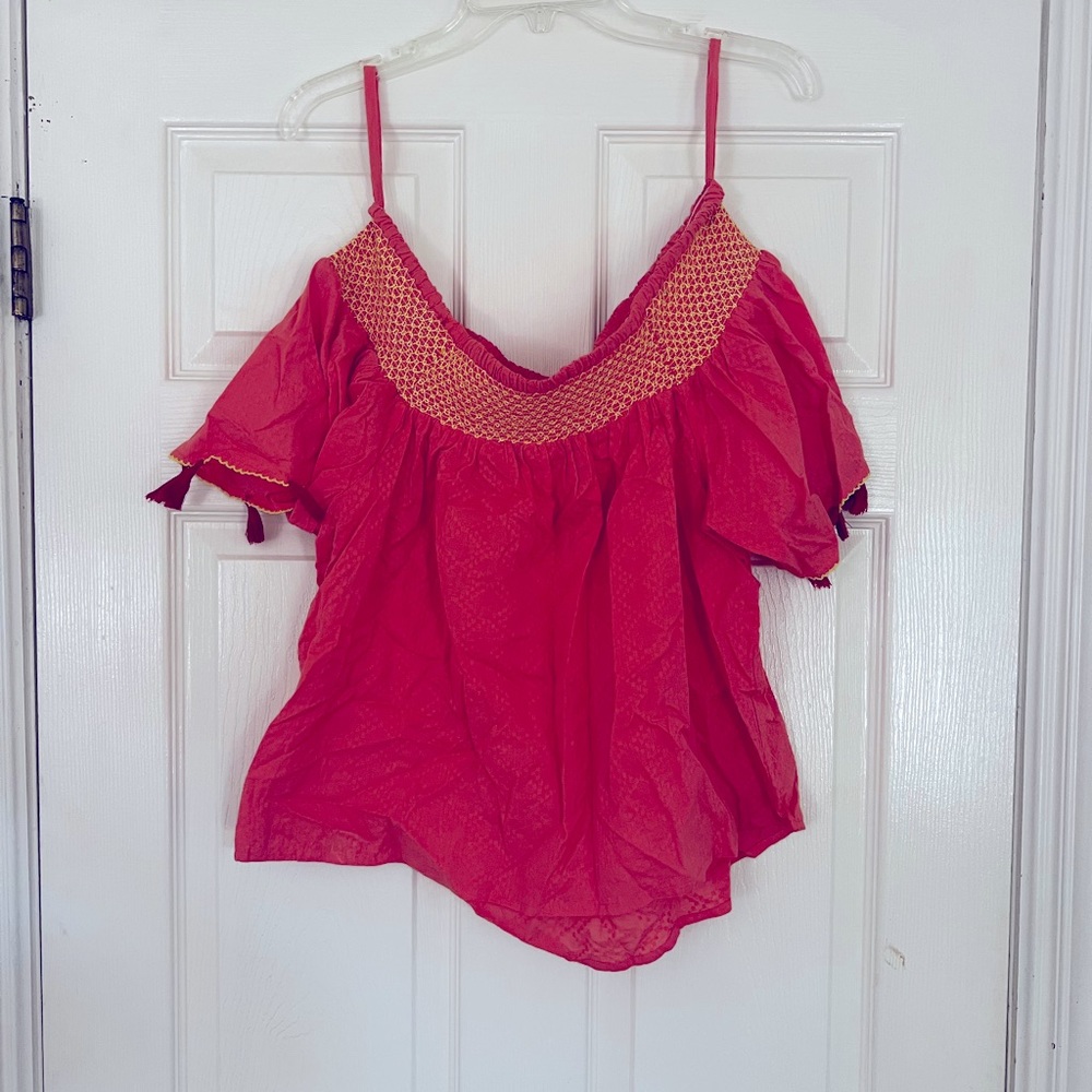 Anthropologie Womens off shoulder shirt